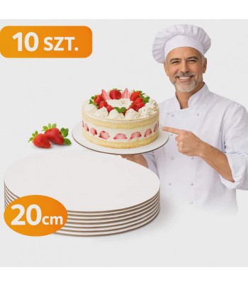 10X PODKŁAD POD TORT BIAŁY...