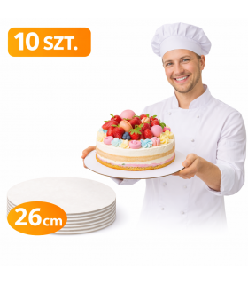 10X PODKŁAD POD TORT BIAŁY...
