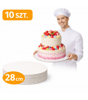 10X PODKŁAD POD TORT BIAŁY...